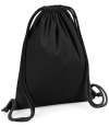 W260 Westford Mill Organic Premium Cotton Gymsac Black colour image